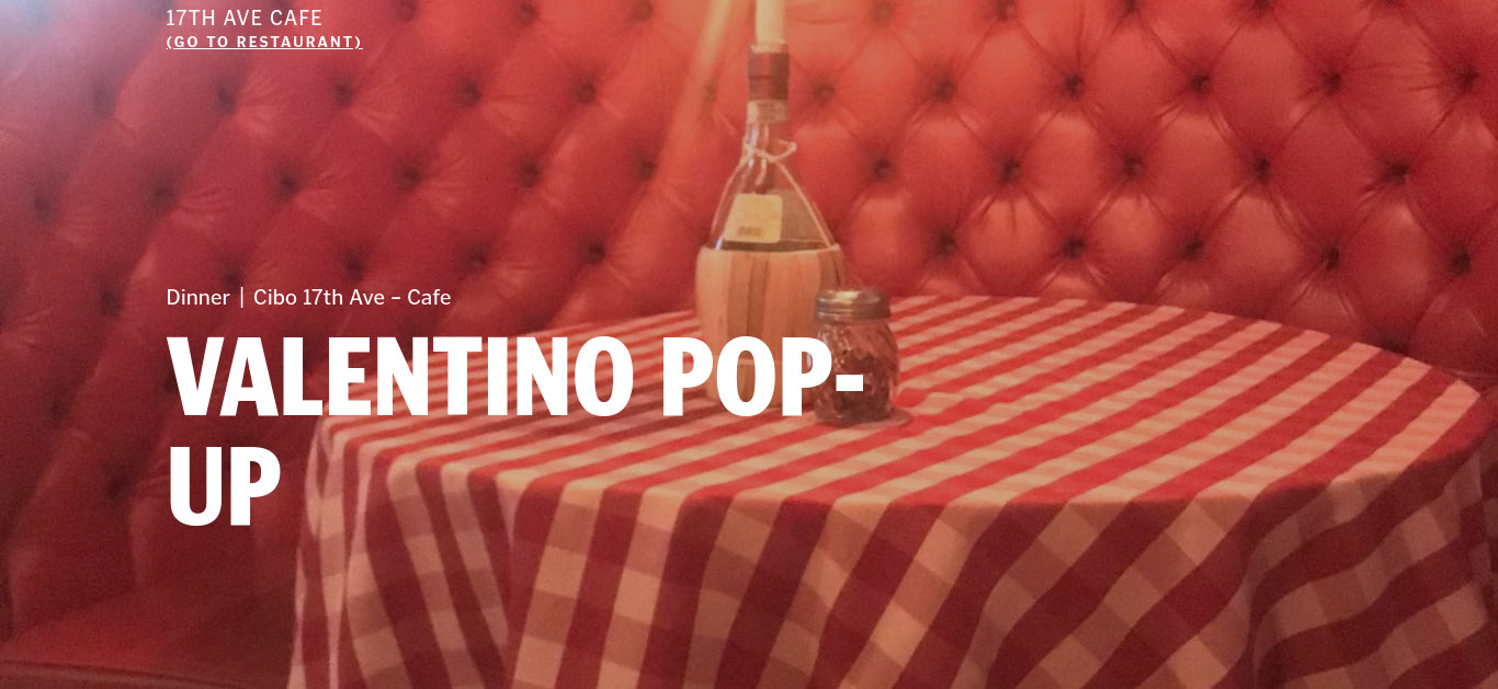 Valentino Pop-Up at Cibo 17th