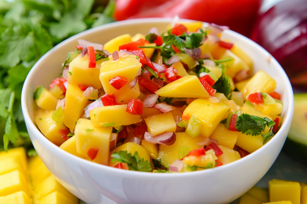 Mango Pineapple Salsa with Jicama