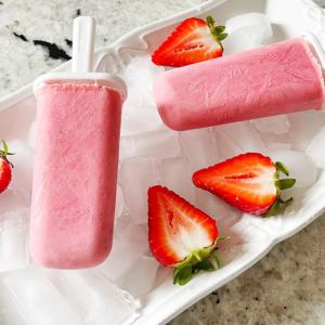 strawberry yogurt popsicles