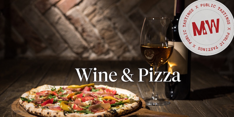 wine and pizza