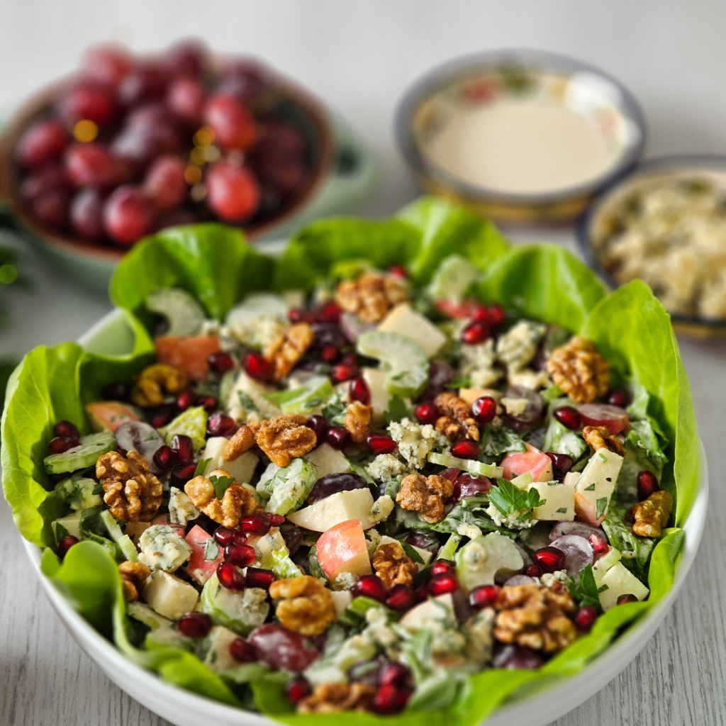 Waldorf salad with pomegranates