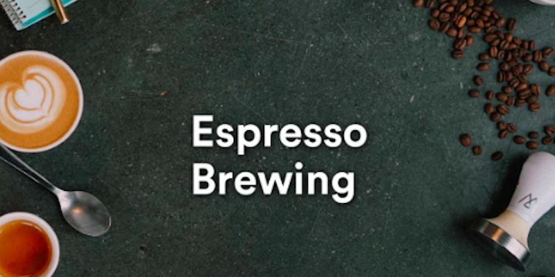 espresso brewing, monogram coffee