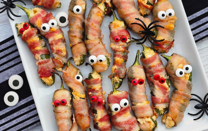 Bacon Wrapped Jalapeño Mummies