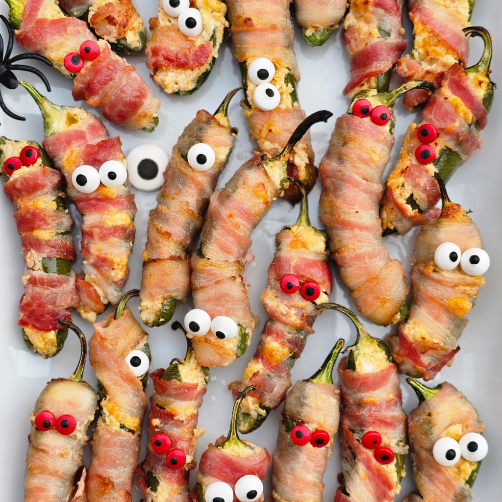 Bacon Wrapped Jalapeño Mummies