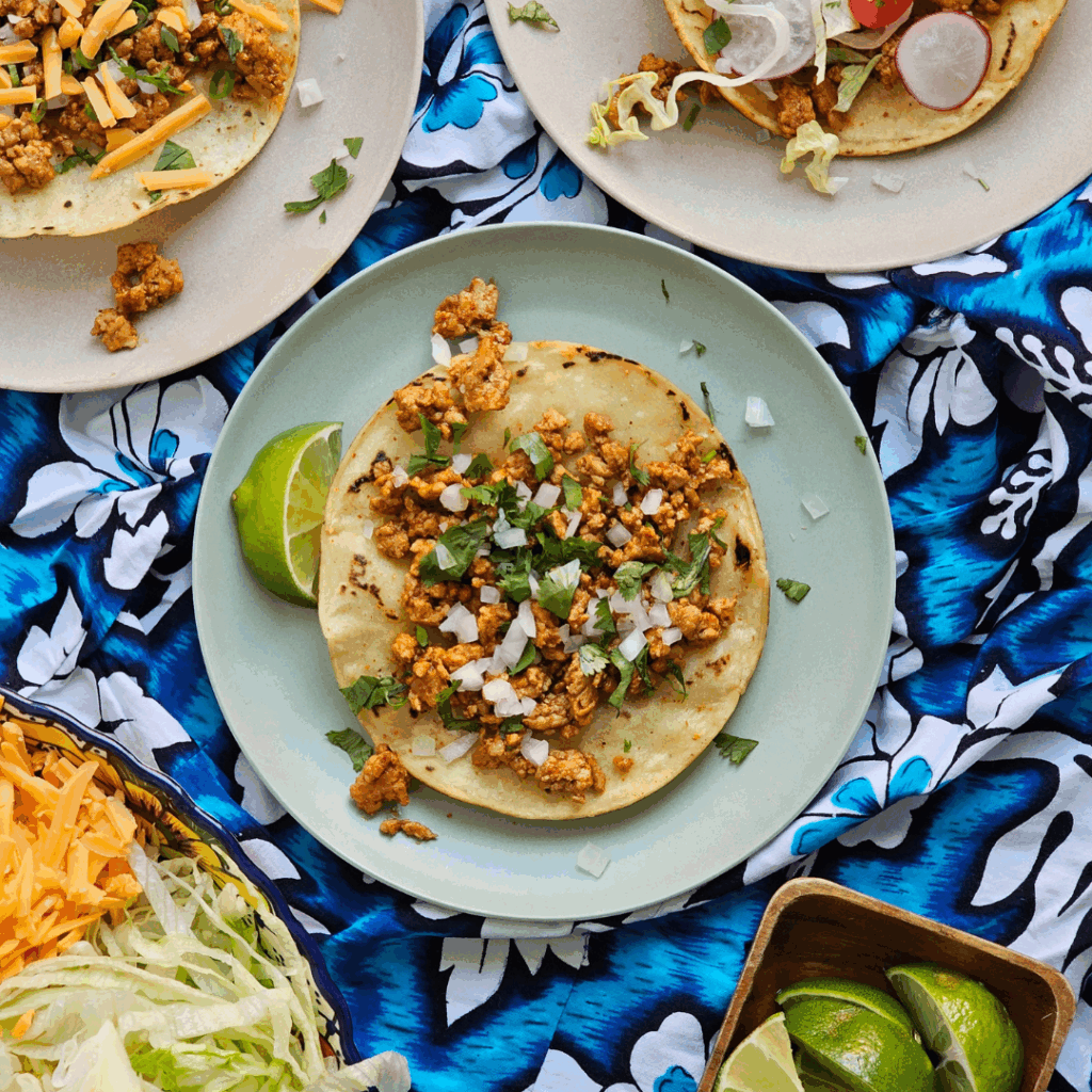 Simple Ground Pork Tostadas