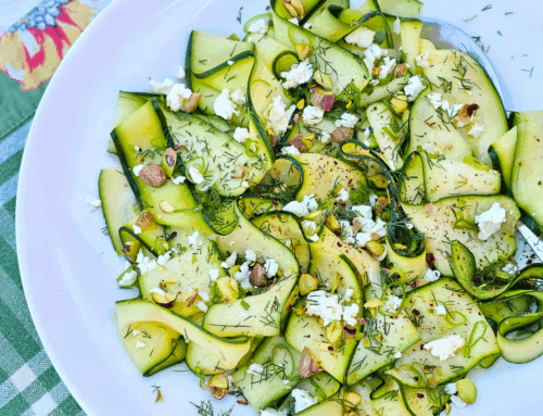 Zucchini Ribbon Salad with Lemon, Dill and Pistachio