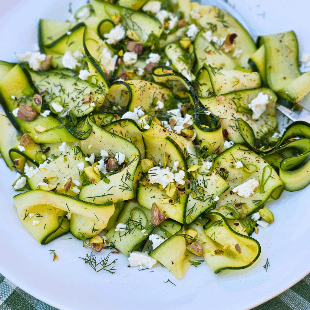 Zucchini Ribbon Salad with Lemon, Dill and Pistachio Zucchini Ribbon Salad with Lemon, Dill and Pistachio