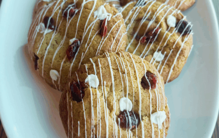 BFK Cranberry White Chocolate Chip Cookies