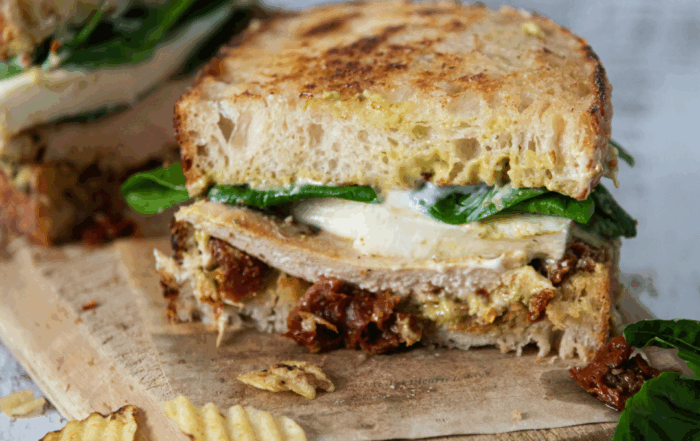 Tuscan Sandwich with Pan Seared Chicken & Pesto Mayonnaise