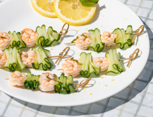 Lemon and Mint Shrimp Skewers