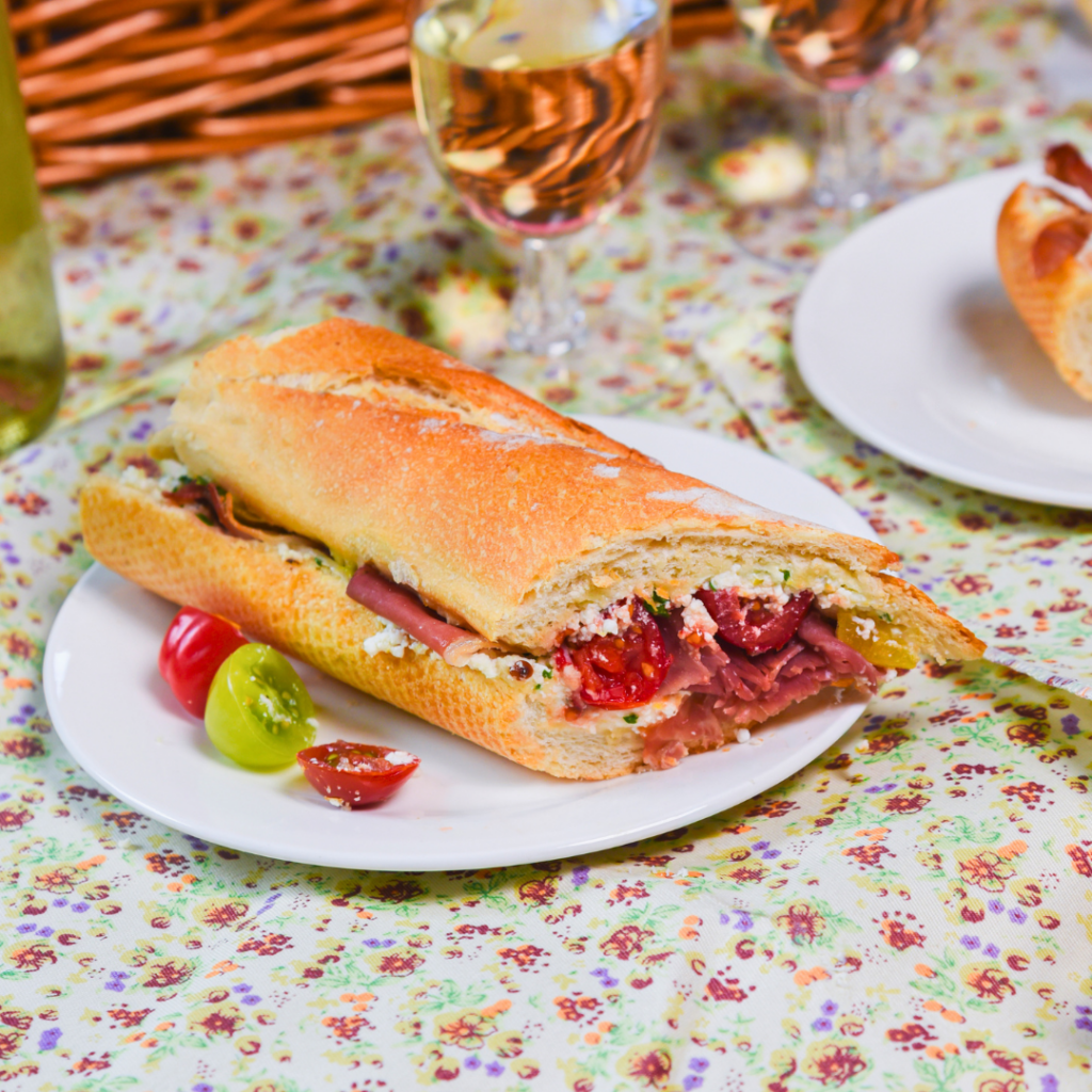 Ricotta, Prosciutto and Cherry Tomato Baguette Ricotta, Prosciutto and Cherry Tomato Baguette